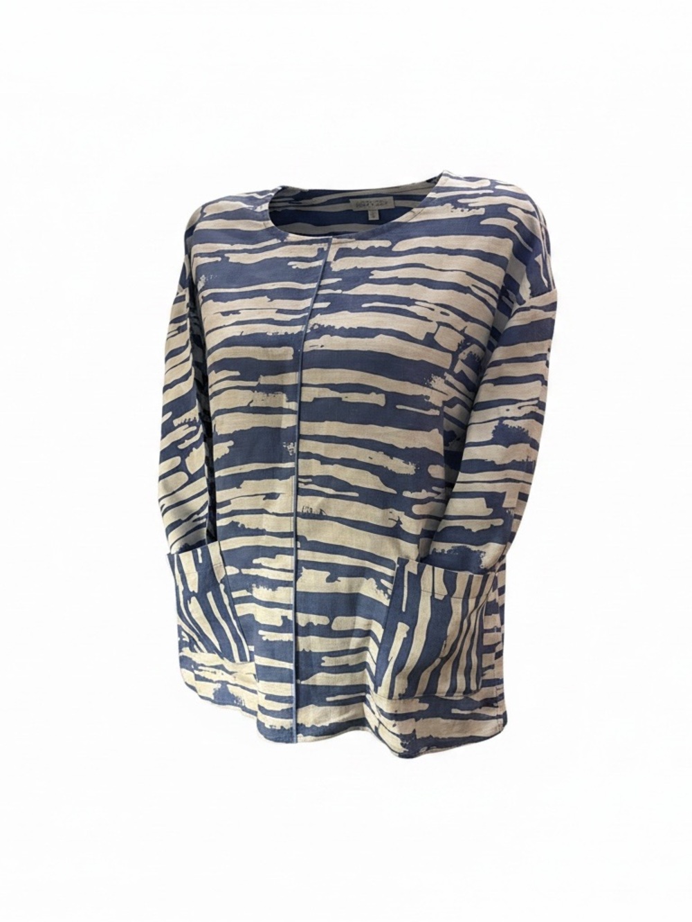 Habitat Linen Blue and White Striped Top
